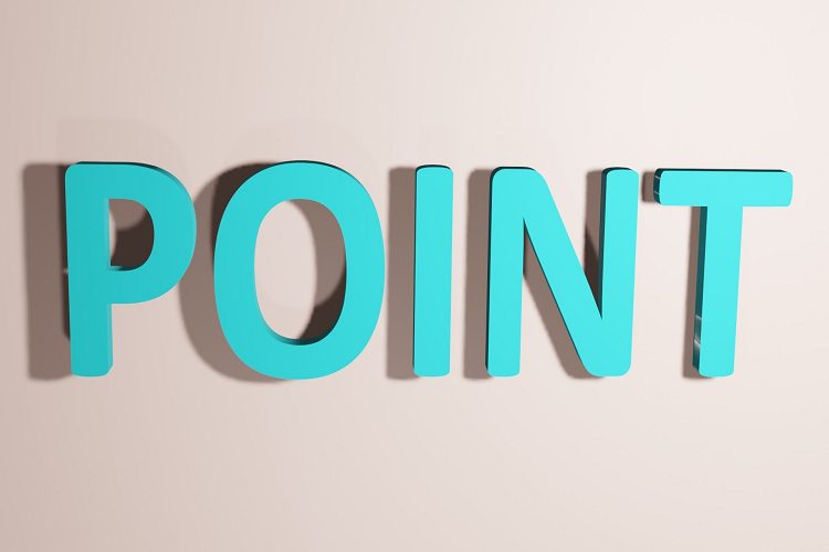 ポイントの文字