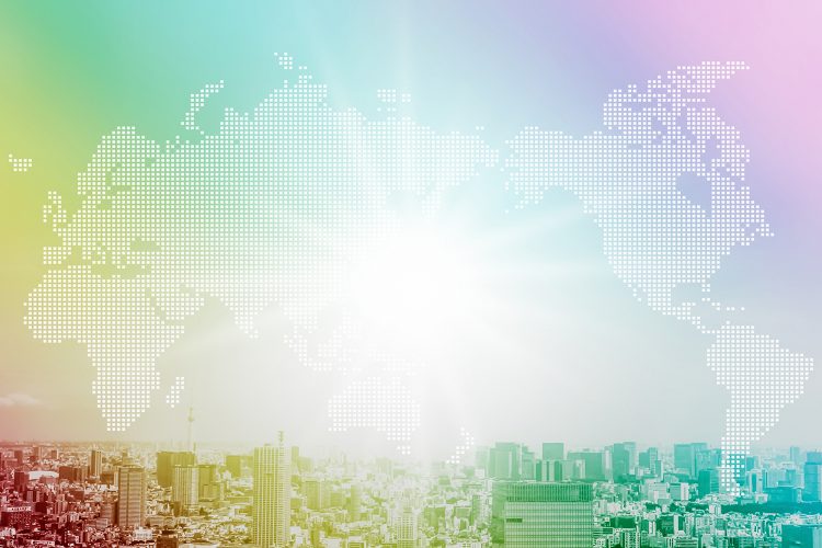虹色の世界地図