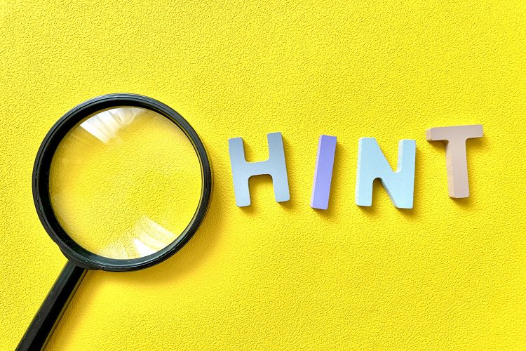 HINTの文字と虫眼鏡
