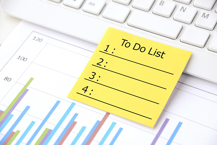 ToDoListが書かれた付箋
